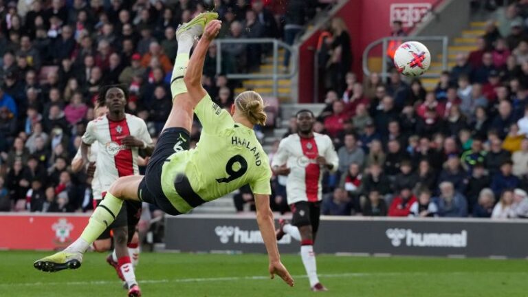 El escandaloso gol de Erling Haaland rompe más récords y genera comparaciones con Messi y Ronaldo