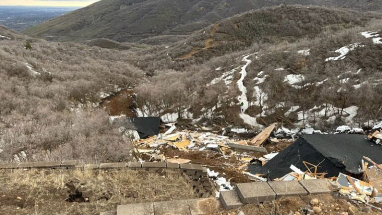 Las casas de Utah se deslizan por un acantilado, lo que provocó evacuaciones