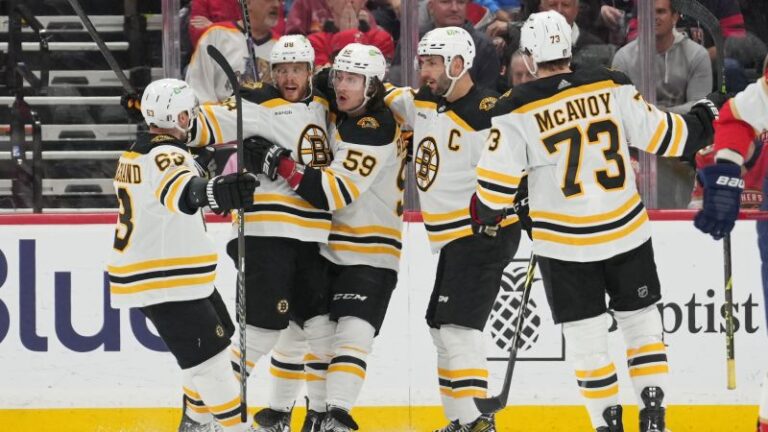 NHL: David Pastrnak anota un gol escandaloso pero los Florida Panthers sorprenden a los Boston Bruins