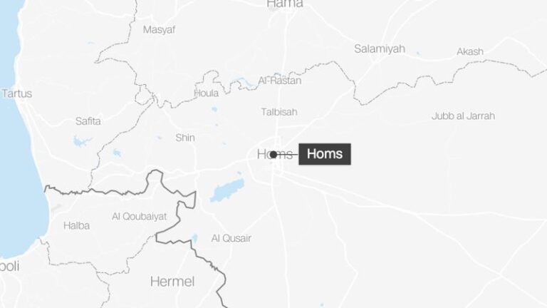 Tres heridos en ciudad siria de Homs tras ataque con cohetes