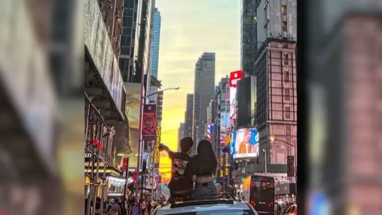 El ‘Manhattanhenge’ regresa con el Día de los Caídos