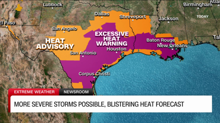 40 millones de personas desde Arkansas hasta Florida en riesgo de mal tiempo