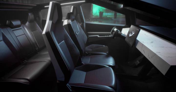 Así es el nuevo y futurista interior que tiene la camioneta eléctrica Tesla Cybertruck |  Motor