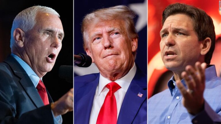 Aspirantes republicanos a 2024 convergen en DC bajo la sombra de Trump