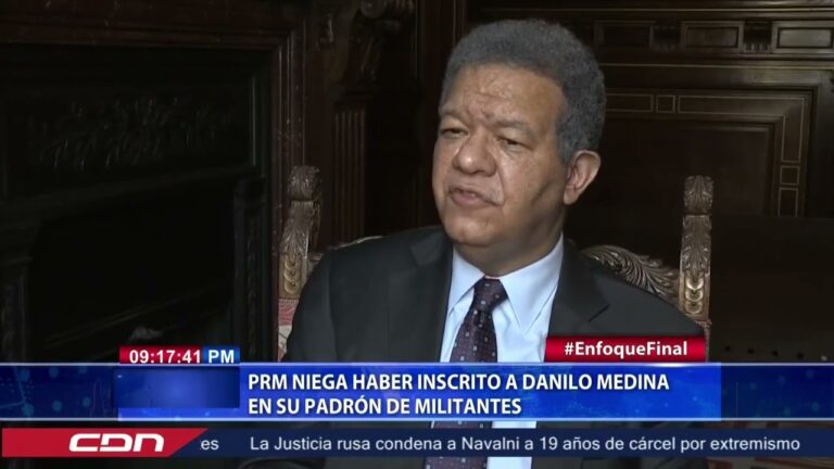 PRM niega haber inscrito a Danilo Medina en su padrón de militantes