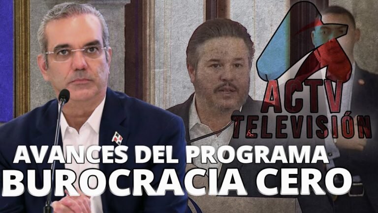 En el Palacio Nacional el Presidente Luis Abinader presenta los avances del programa Burocracia cero