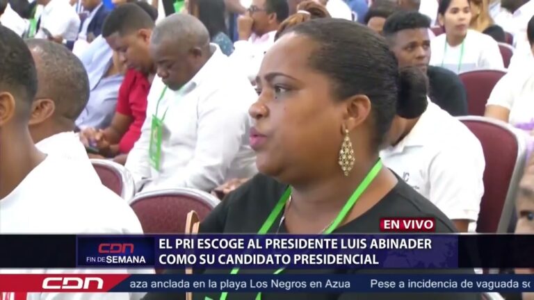 El PRI escoge al presidente Luis Abinader como su candidato presidencial