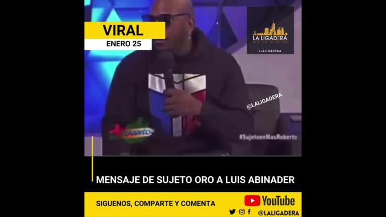 Sujeto Oro 24 manda mensaje a Luis Abinader