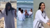 Hermana de Caroline Aquino se bautiza tras convertirse al cristianismo (video)