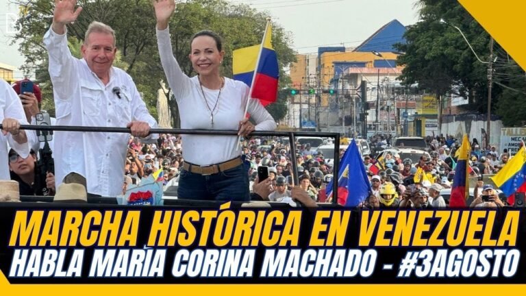 MARCHA HISTÓRICA EN VENEZUELA – Habla María Corina Machado | #3deAgosto #RBN