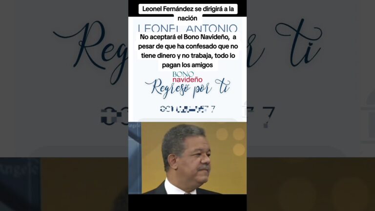 Leonel Fernández no aceptará el Bono Navideño a pesar de no tener dinero y todo lo pagan los amigos