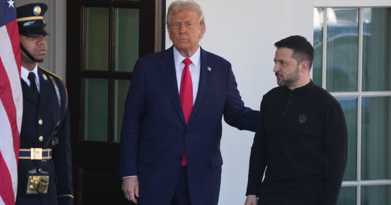 Después de insultos y afirmaciones falsas, Trump le da la bienvenida a Zelensky a la Casa Blanca