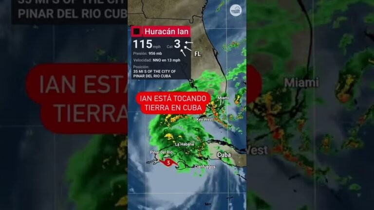 ÚLTIMA HORA: Huracán Ian toca tierra en Cuba como ciclón categoría 3.