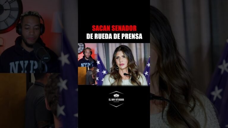 Sacan senador de rueda de prensa
