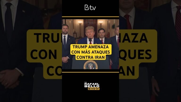 TRUMP amenaza con más ataques contra IRAN