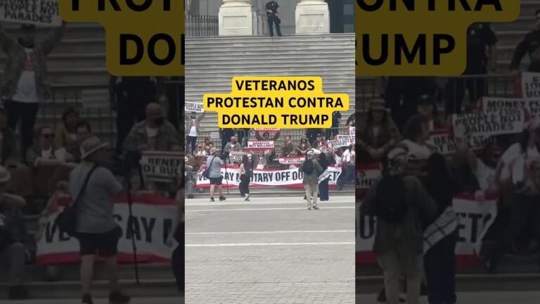 VETERANOS protestan contra TRUMP