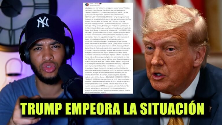 Trump reacciona de mala manera al caso Epstein