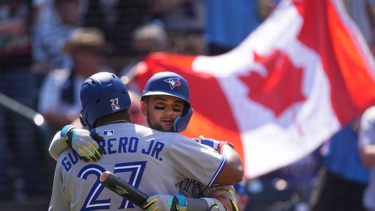 63 hits de Blue Jays en el barrido de rocas de 3 juegos más desde 1900
