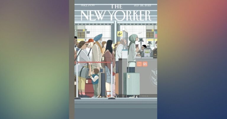 Ilustrador Alza la Voz New Yorker Contra Política Migatoria