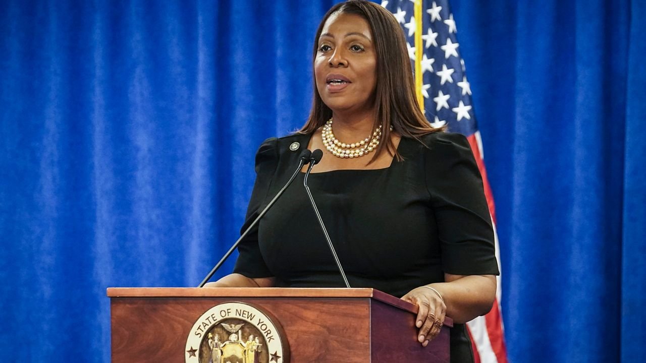 Dipto. Justicia cita una placa fiscal comparadora. Letitia James
