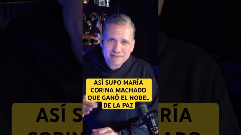 Así supo María Corina que ganó el Nobel de la Paz