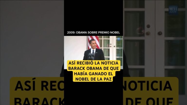 Momento en el que OBAMA ganó el Premio Nobel de la Paz (2009)