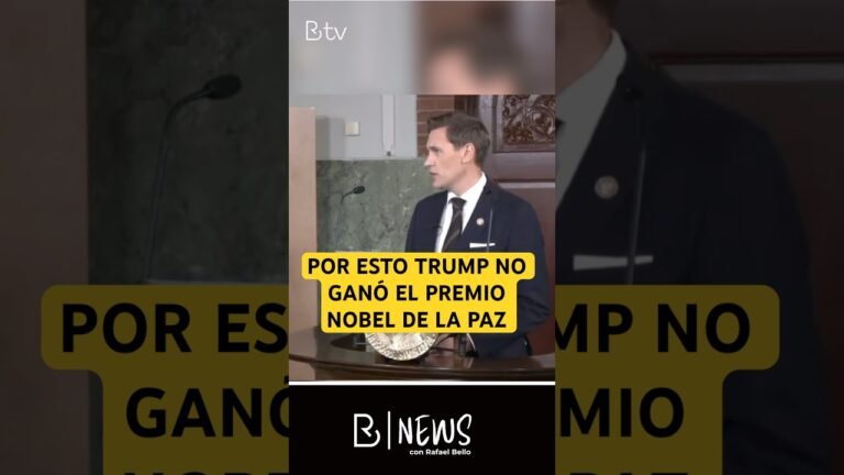 Por esto TRUMP no ganó el NOBEL DE LA PAZ