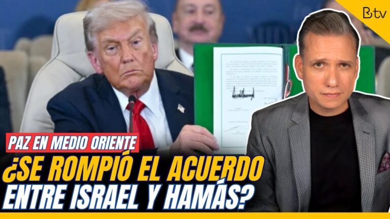 ¿Roto el acuerdo entre Israel y Hamás que TRUMP firmó?