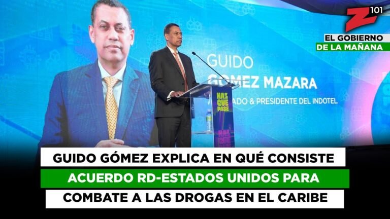 Guido Gómez explica en qué consiste acuerdo RD-Estados Unidos para combate a las drogas en el Caribe