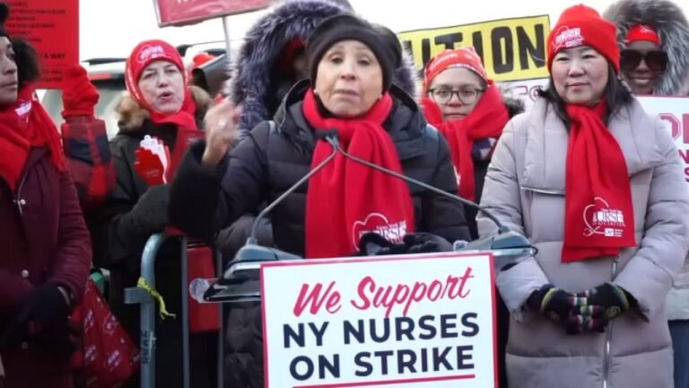 Enfermeros en huelga en NY piden seguridad en los hospitales