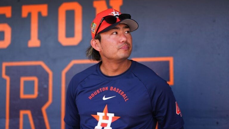 Tatsuya Imai de los Astros golpeado por un regreso en su debut de primavera