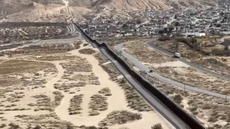 Continúa la ampliación y construcción del muro fronterizo