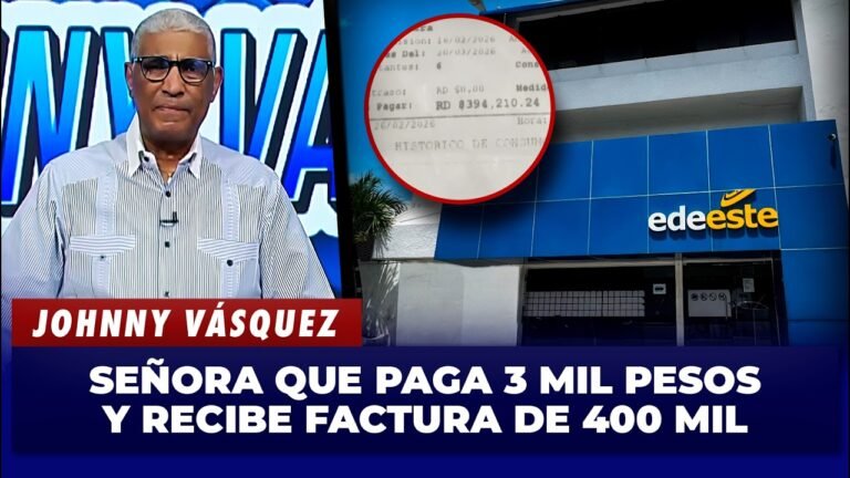 Johnny Vásquez: ¡Insólito! Señora que paga 3 mil recibe factura de 400 mil