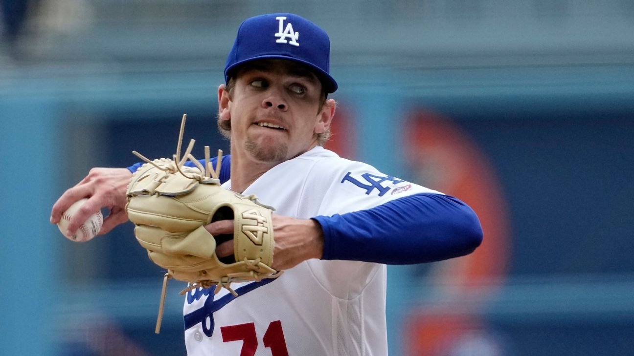 Dodgers P Stone tiene inflamación, no daño estructural en el hombro