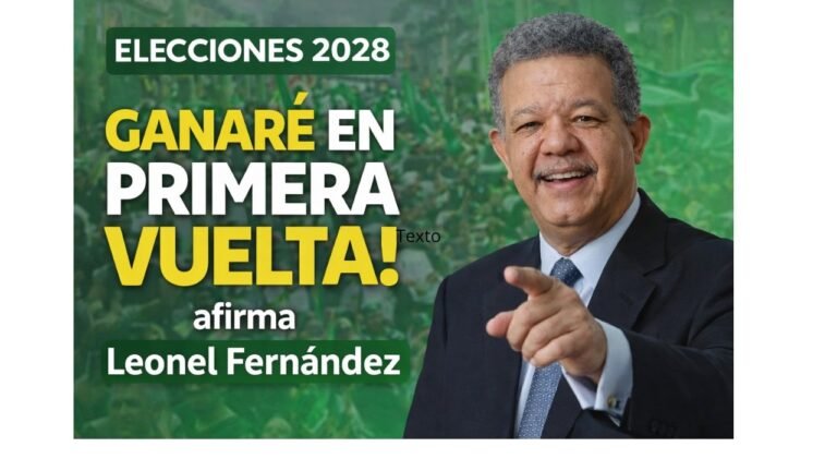 Leonel  asegura que ganaría en primera vuelta: proyecta 47% vs 38% del PRM